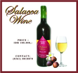 Wine salak adalah produk wine yang berasal dari buah salak. Ayo nikmati rasa yang unik disetiap teguk dari wine salak.